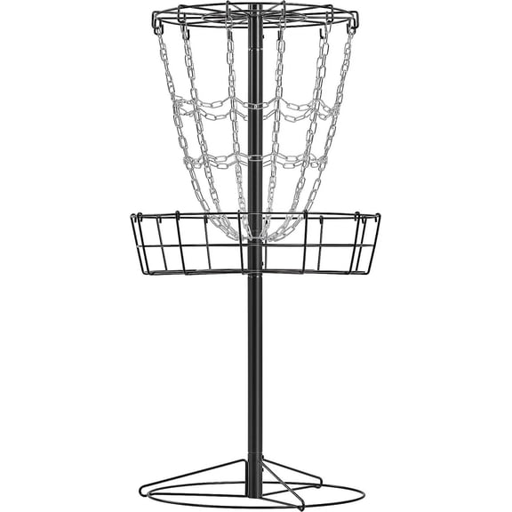 Sunny Lane Disc Golf Basket Portable Disc Golf Practice Set 12/24 Chain w/Basket Target and Double Steel Chains for Outdoor