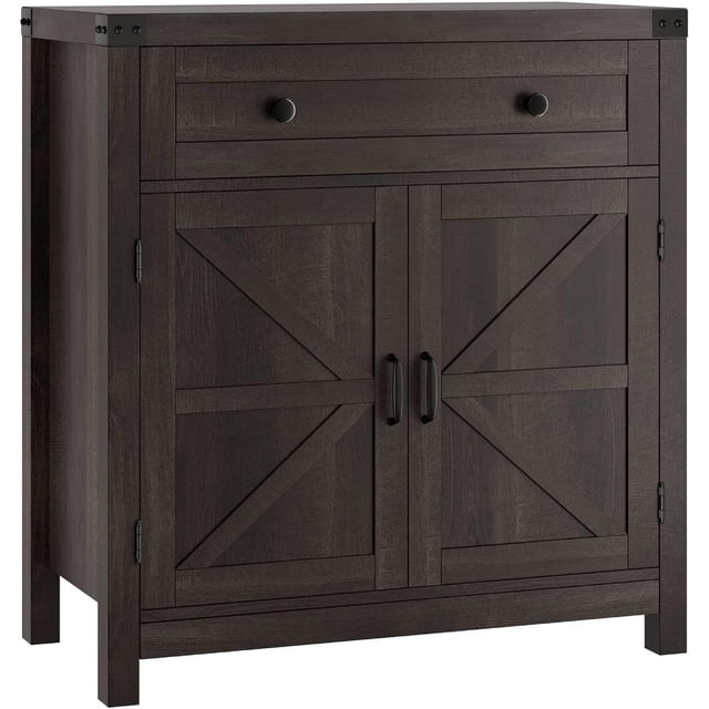 Sunny Lane Kitchen Storage Cabinet, Farmhouse Coffee Bar Cabinet, Dark ...