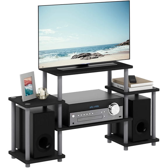 Sunny Lane No Tools Entertainment TV Stands, Black/Grey