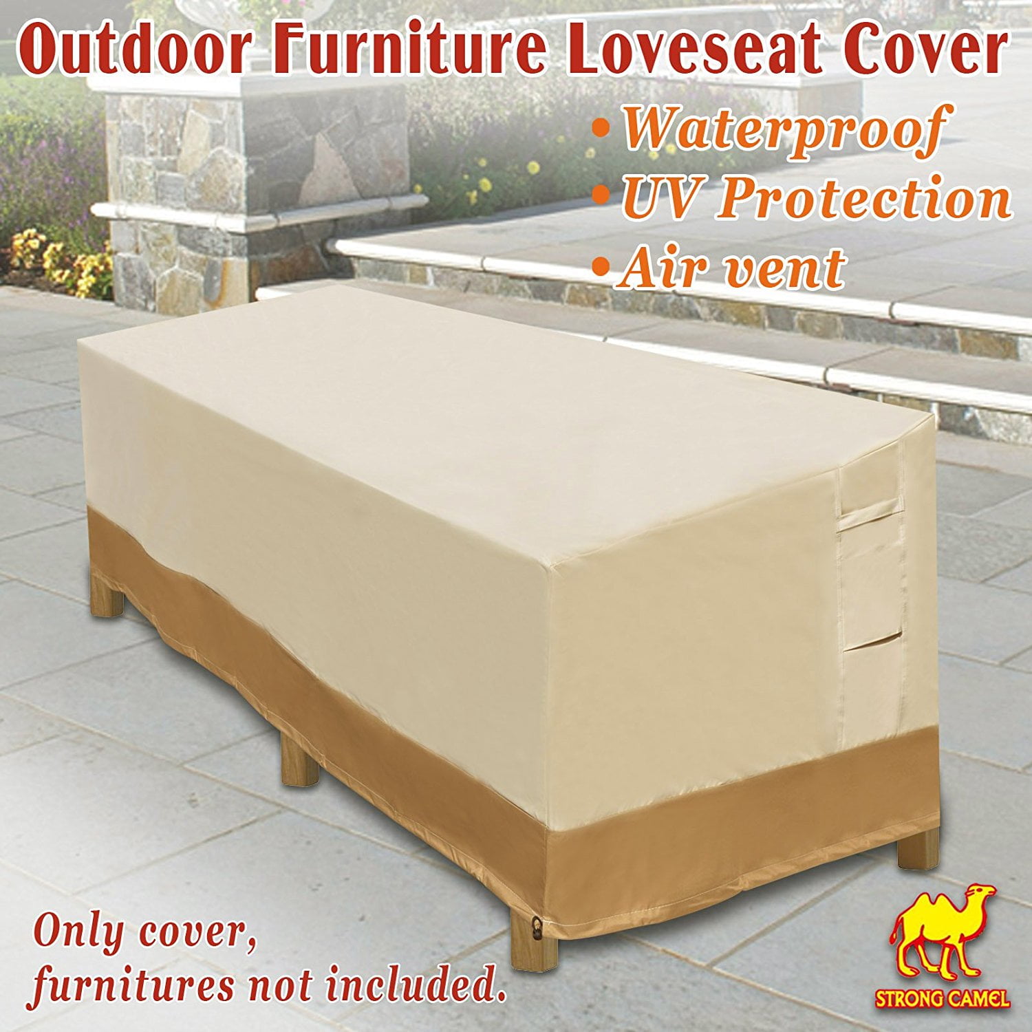 Sunny Large Patio Sofa Loveseat & Bench Cover Furniture Protector Weather Protection Waterproof
