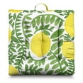 thumbnail image 1 of Sunny Lemon Meditation Cushion&nbsp;- 22x22 Inch Large Floor Pillow, Dutch Velvet, Happy Yellow Citrus Print for Lounge, 1 of 6