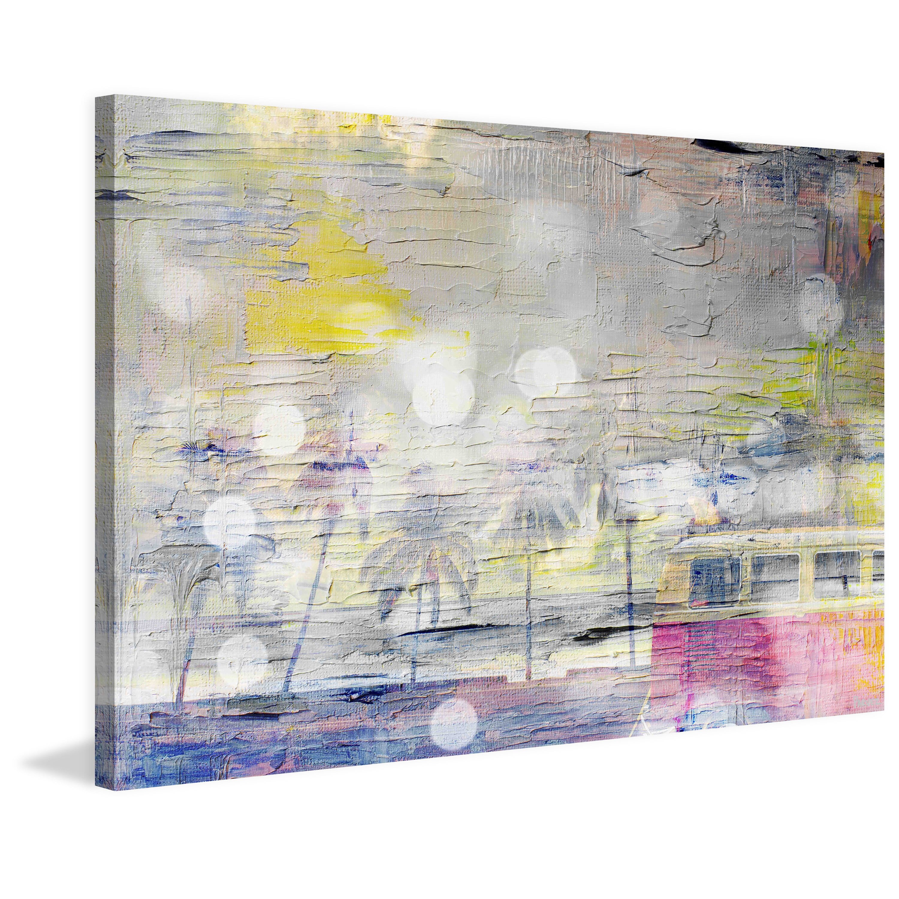 "Sunny Palm Day" Painting Print on Wrapped Canvas