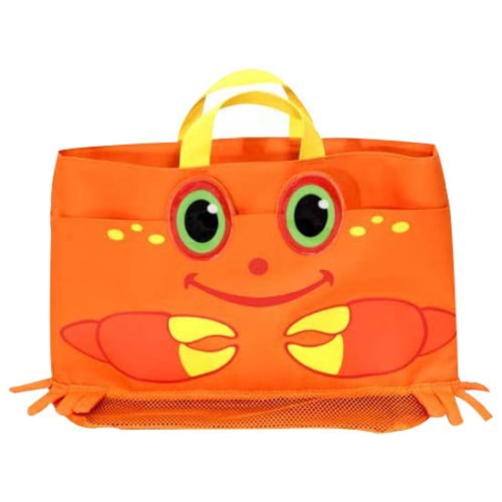 Sunny Patch Clicker Crab Large Beach Tote Bag with Mesh Panels