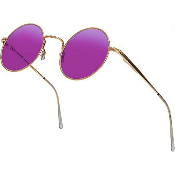 Sunny Pro Retro Round Sunglasses Small Colored Lens Hippie John Lennon Glasses