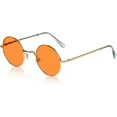 thumbnail image 1 of Sunny Pro Retro Round Sunglasses Small Colored Lens Hippie John Lennon Glasses, 1 of 7