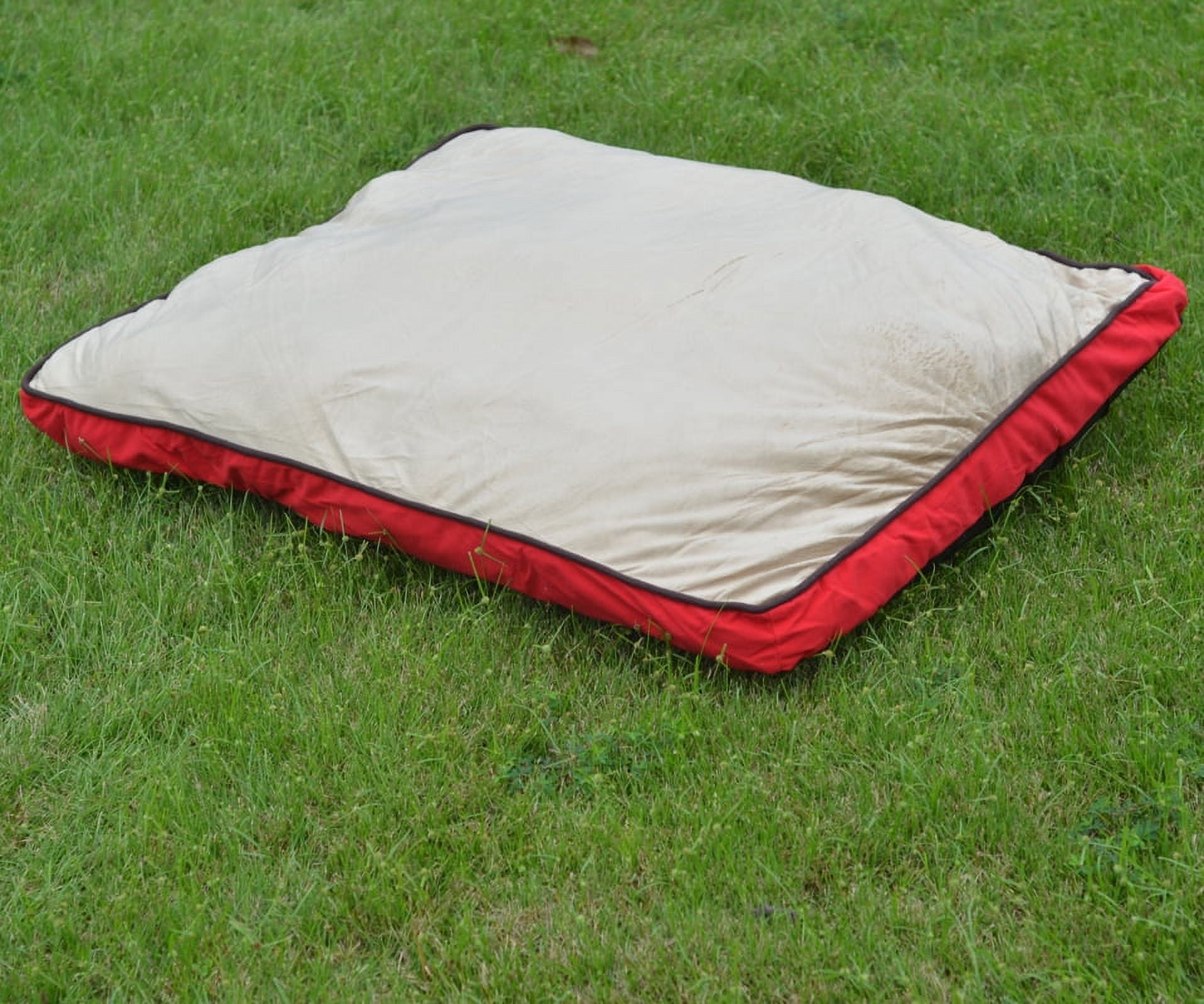 Sunny RED Dog Cat Soft Pet Bed w Waterproof Lining, Removal Color, Non Skid Base