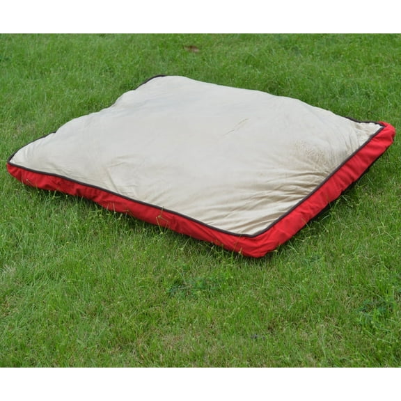 Sunny RED Dog Cat Soft Pet Bed w Waterproof Lining, Removal Color, Non Skid Base