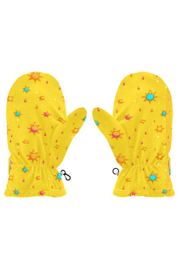 Sunny Raindrops Cold Weather Mittens Cozy Gloves with Adjustable Fit Perfect for Outdoor Fun