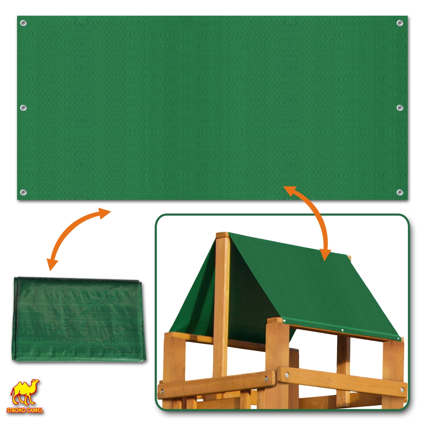 Sunny Replacement Canopy Cover Waterproof Backyard Wood Playset Swing