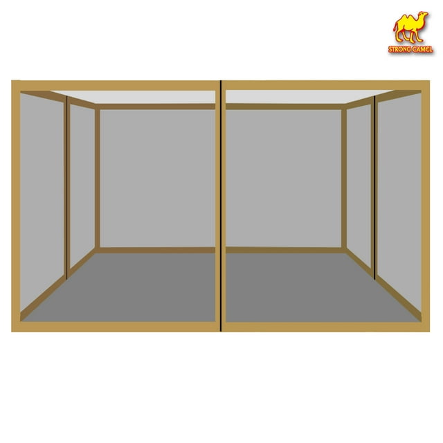 Sunny Replacement Mosquito Netting for 8' x 8' Gazebo, Zippered Mesh Sidewalls Only, Pack of 4