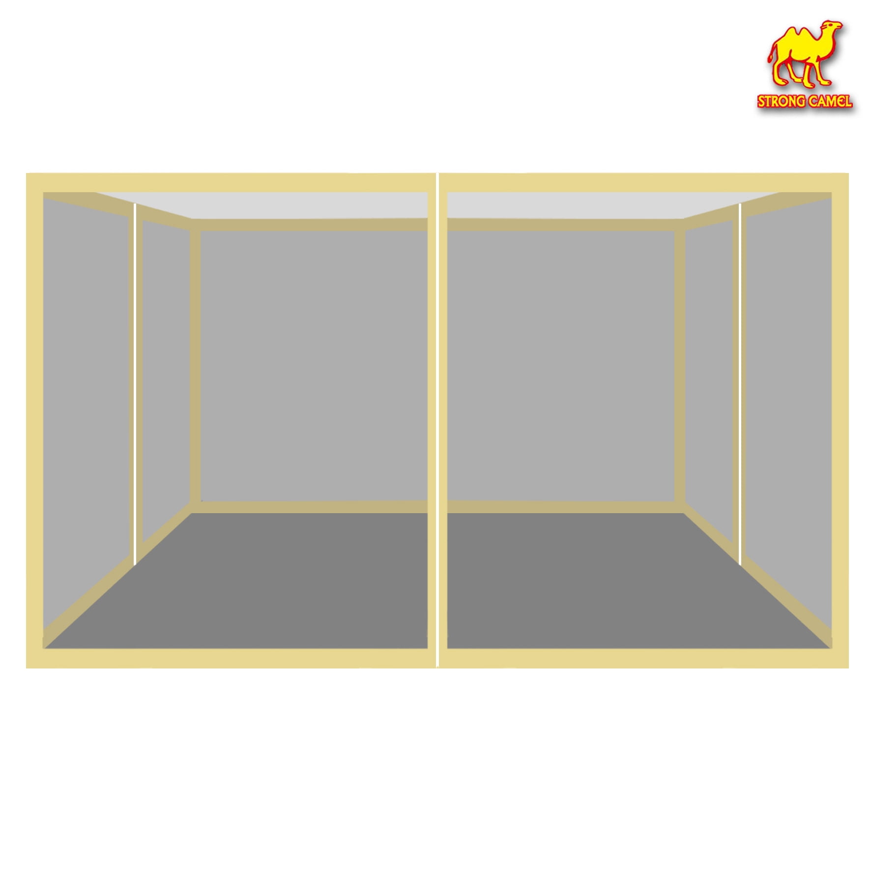 Sunny Replacement Mosquito Netting for 8 x 8 Gazebo, Zippered Mesh Sidewalls, Pack of 4