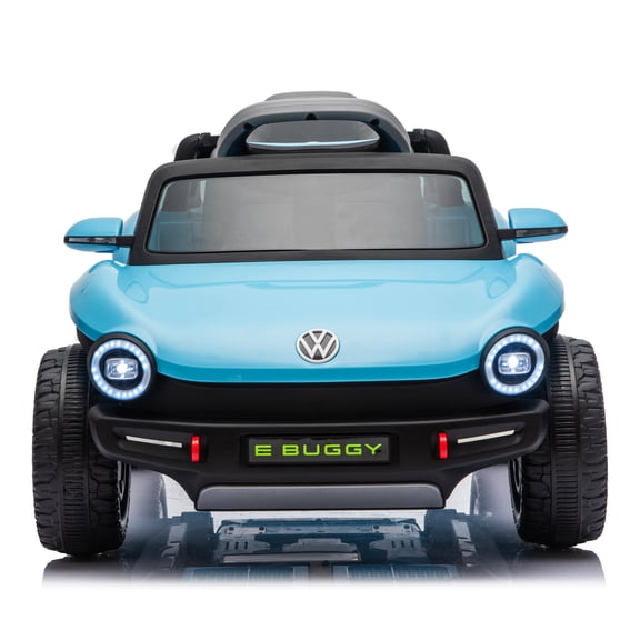 Sunny Shop 12V Licensed Volkswagen Beetle Kids Ride On Car, 2.4G Remote, 2WD, 4-Wheel Suspension, Rear Storage, Front Headlights, Bluetooth USB Music, Low Speed 1.5-2.5MPH for 3-5 Years Old