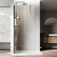 thumbnail image 1 of Sunny Shower 28"x74" Clear Glass Shower Door With Storage Rack Black Aluminum Frame 5/16" Tempered, 1 of 6