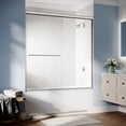 thumbnail image 1 of Sunny Shower 60" W x 62" H Bathtub Sliding Shower Door in Brushed Nickel Finish, 1 of 13