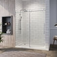 thumbnail image 1 of Sunny Shower 60 in.W x 79 in.H Frameless Sliding Chrome Shower Door 3/8 in. Tempered Glass, 1 of 10