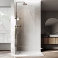thumbnail image 1 of Sunny Shower Crystal View Silver Shower Door Non-Frosted 5/16" Glass & Industrial-Grade Aluminum Includes Storage Rack, 1 of 5