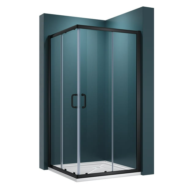 Sunny Shower Double Sliding Shower Door 36 In D X 36 In W X 72 In H 1