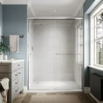 thumbnail image 1 of Sunny Shower Double Sliding Shower Door 54" W x 72" H in Chrome Finish, 1 of 12