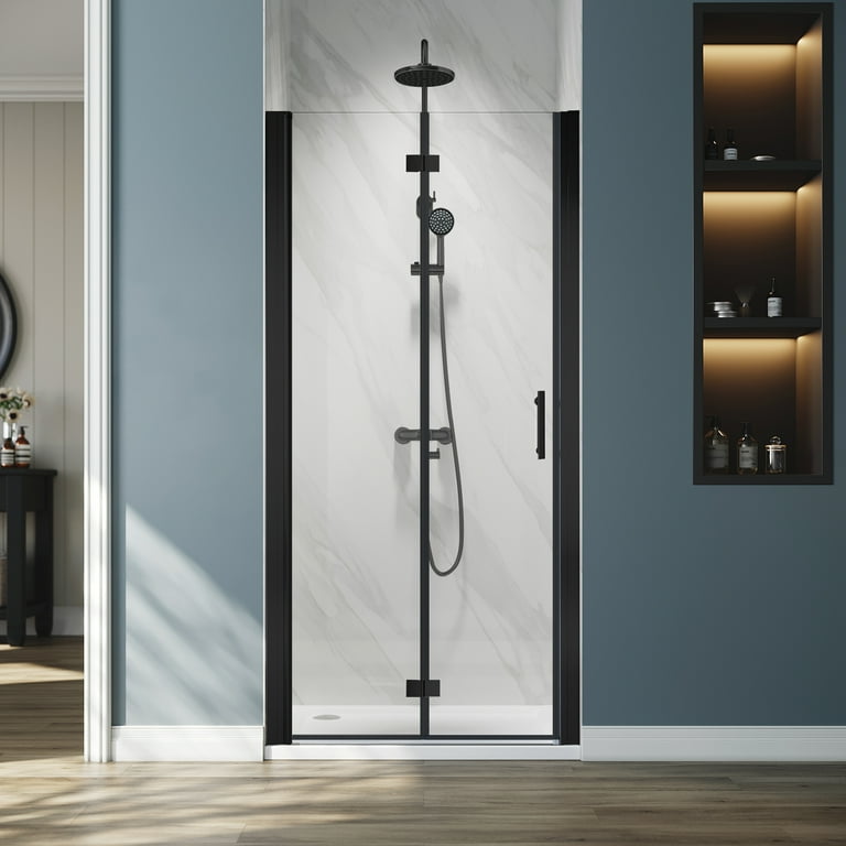 SUNNY SHOWER 1/4 in. Clear Glass Double Sliding Doors Chrome Finish  Quadrant Enclosures - SUNNY SHOWER