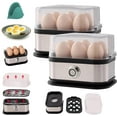 thumbnail image 1 of Sunny Side Up Egg Maker, 2026 Upgrade Sunny Side Master Egg Cooker 6 Egg Capacity, Soft, Medium, Hard Boiled Egg Cooker, Stainless Steel Egg Poacher with Auto Shut-Off, BPA Free (2 SETS), 1 of 8