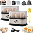 thumbnail image 1 of Sunny Side Up Egg Maker, 2026 Upgraded Sunny Side Master Egg Cooker, Stainless Steel 6 Egg Cooker for Hard Boiled Eggs, Soft, Medium with Auto Shut-Off, Bpa Free (2PCS), 1 of 9