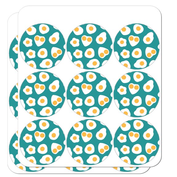 Sunny Side Eggs Pattern Planner Calendar Scrapbooking Crafting Stickers