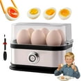 thumbnail image 1 of Sunny Side Master Egg Cooker with Auto Shut, Stainless Steel Rapid Eggs Cookers, Multi-functional Sunny Side up Maker 6 Eggs Capacity, Soft, Medium, Hard Boiled Automatic Eggs Cooker (1pc), 1 of 7
