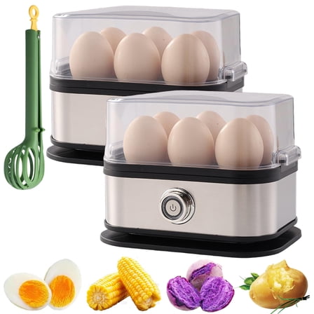 Sunny Side Master Egg Cooker, Multi-functional Sunny Side up Maker, Rapid Eggs Cooker Electric 6 Eggs Capacity,for  Stainless Steel Electric Eggs Poacher for Soft, Medium, Hard Boiled