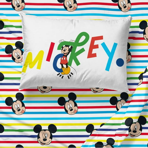 Sunny Side Up Disney Mickey Mouse 3 Piece Twin Side Sheet Set