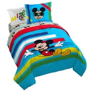 Sunny Side Up Disney Mickey Mouse 5 Piece Twin Size Bed Set with Sham