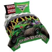 Sunny Side Up Monster Jam Grave Digger 5 Piece Full Size Bed Set