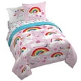 thumbnail image 1 of Sunny Side Up Rainbow Unicorns 4 Piece Toddler Size Bed Set, 1 of 5