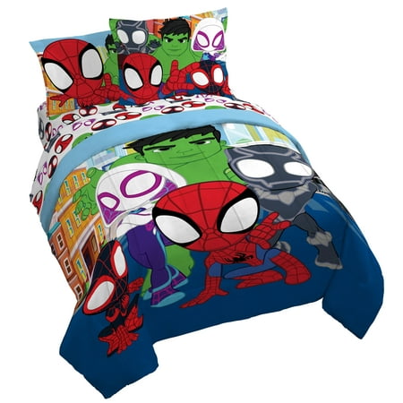 Sunny Side Up Spidey & His Amazing Friends 4 Piece Toddler Size Bed Set