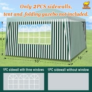 Sunny Sidewalls 10' L x6.4' W Size Side Panel for 10' x 10' Tent