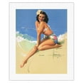 thumbnail image 1 of Sunny Skies - Hawaii Pin Up - Elsa Kanionapua Edsman - 1952 Miss Universe 1st Runner Up - Vintage Pin Up Girl Poster by Rolf Armstrong c.1950s - Fine Art Rolled Canvas Print 16in x 20in, 1 of 4