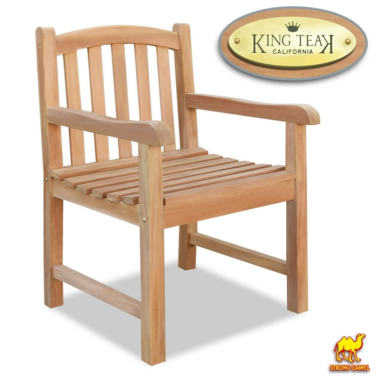 Sunny Solid Teak Wood Dining Arm Chair Outdoor Furniture Seat Patio Garden - Walmart.com Sunny Solid Teak Wood Dining Arm Chair Outdoor Furniture Seat Patio Garden - Walmart.com