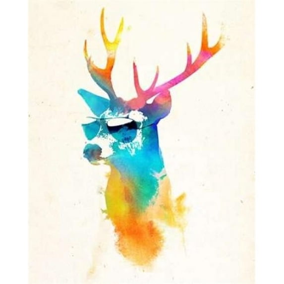Sunny Stag Poster Print by Robert Farkas, 8 x 10 - Small