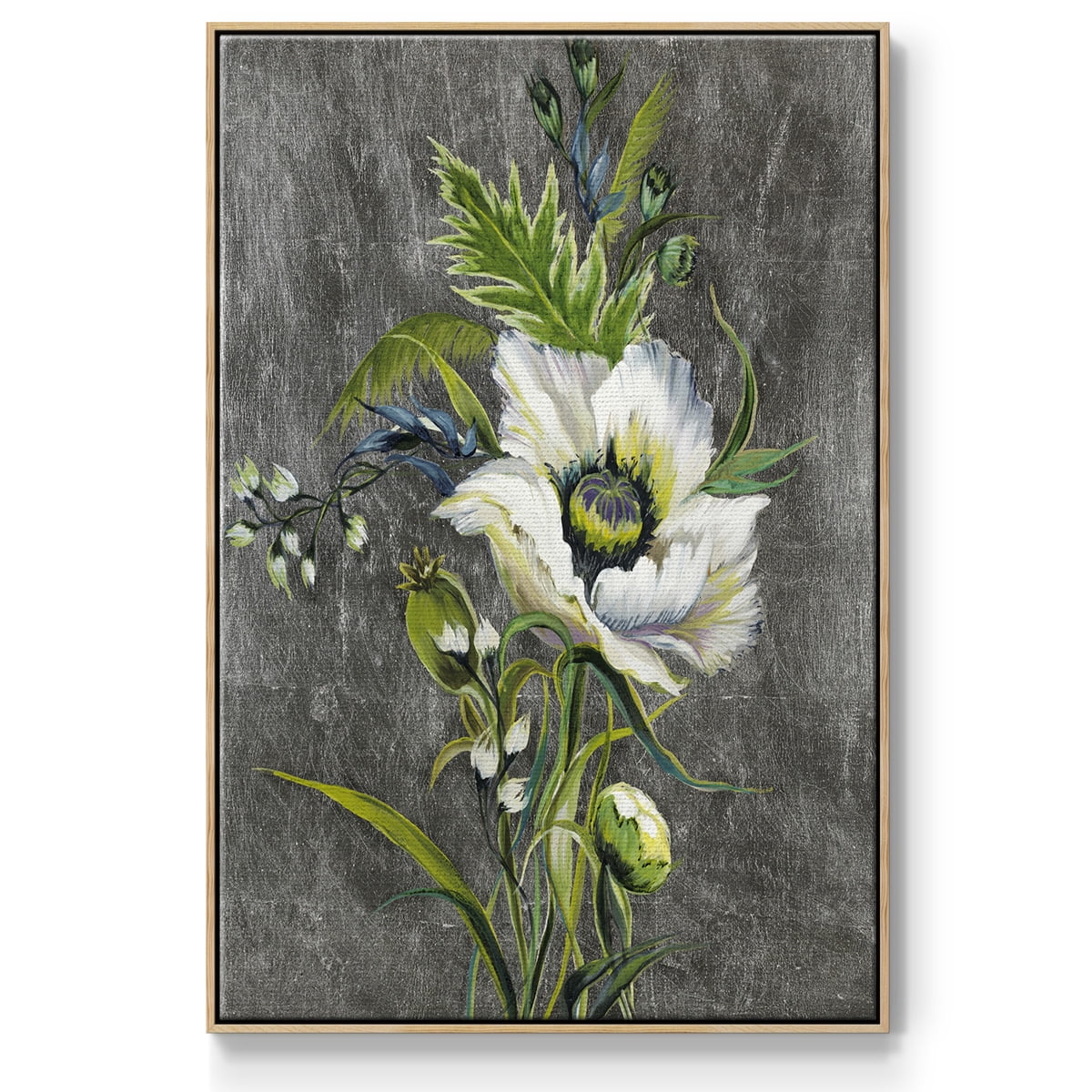 Sunny Sunday II Framed Premium Gallery Wrapped Canvas - Ready to Hang - 27 x 41 - Natural Wood Floating Frame