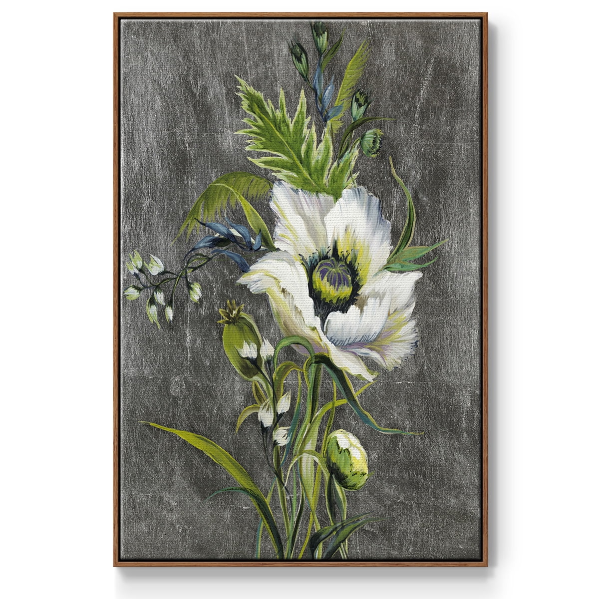 Sunny Sunday II Framed Premium Gallery Wrapped Canvas - Ready to Hang - 27 x 41 - Walnut Floating Frame