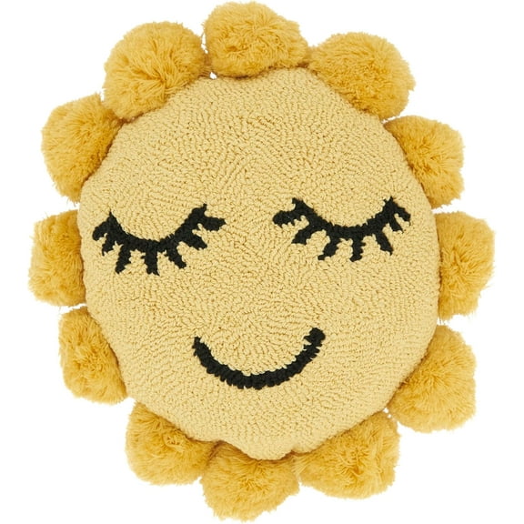 Sunny Vibes Sunshine Pillow with Plush Poly Fill
