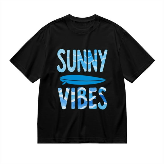 Sunny Vibes, Surfboard Print, T Shirt for Men, Vintage Graphic Tees Men, 23807073,XXL