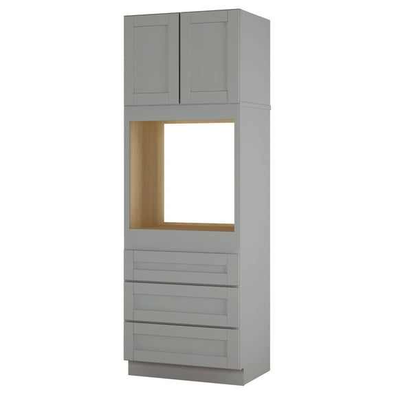 Sunny Wood Gsp3396ocd-A Grayson 33" Wide X 96" Tall Double Door Wall Oven Cabinet - Grey