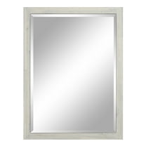 LeBath by Sunny Wood Nina 30" x 40" Framed Mirror, Chalky White Finish