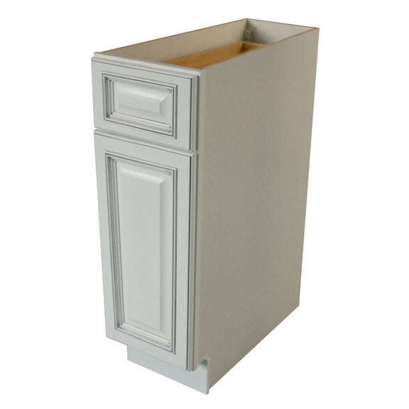 Sunny Wood Rlb12-A Riley 12" Wide X 34-1/2" High Single Door Base Cabinet - White