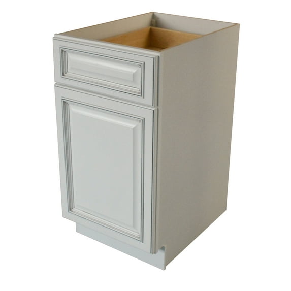 Sunny Wood Rlb18-A Riley 18" Wide X 34-1/2" High Single Door Base Cabinet - White