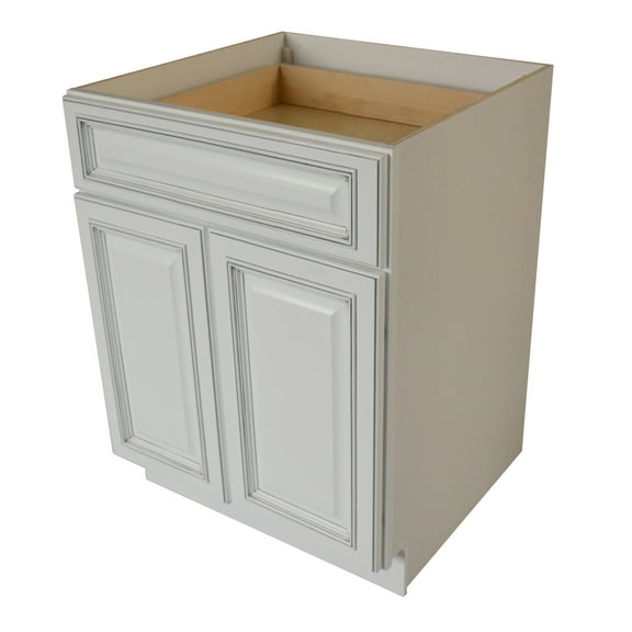 Sunny Wood Rlb27-A Riley 27" Wide X 34-1/2" High Double Door Base Cabinet - White