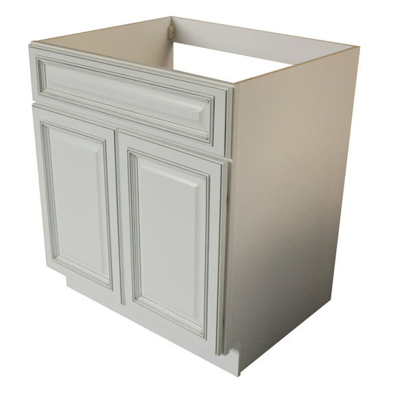 Sunny Wood Rlb30s-A Riley 30" Wide X 34-1/2" High Double Door Base Cabinet - White