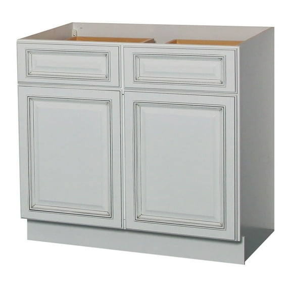 Sunny Wood Rlb36-A Riley 36" Wide X 34-1/2" High Double Door Base Cabinet - White