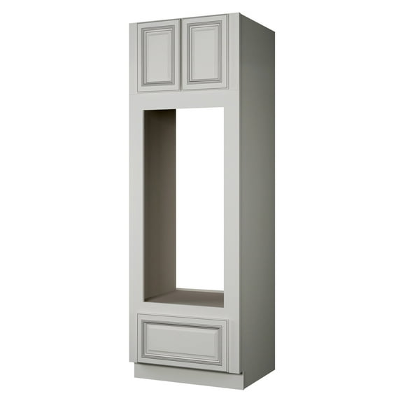 Sunny Wood Rlp3090ocd-A Riley 30" Wide X 90" High Double Oven Wall Cabinets - White