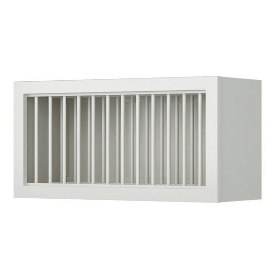 Sunny Wood Slw3015pl-A Sanibel 30" X 15" Plate Holder Wall Cabinet - White